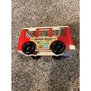 (2) Vintage Fisher Price Little People Mini-Buses